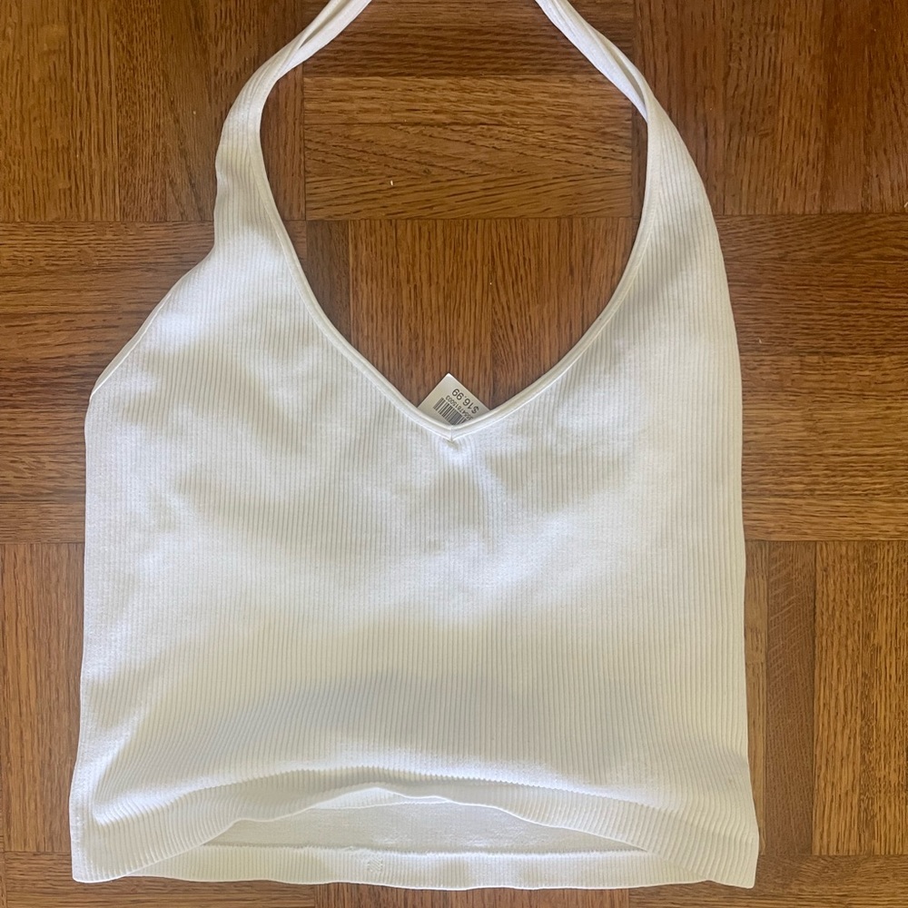 White halter top! Great comfy material!